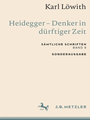 cover image of Heidegger – Denker in dürftiger Zeit